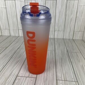 Dunkin' Summer 2024 Orange Ombre‎ Double Wall Acrylic Insulated 24oz Tumbler